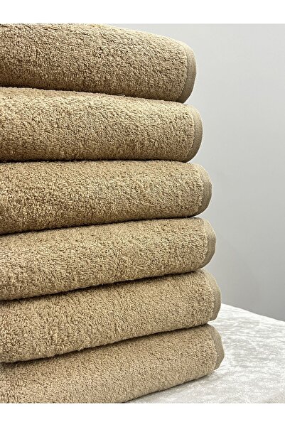 AYHANHOME 100% бавовна надзвичайно м'який бежевий 6 шт Спортивний перукарський набір рушників для обличчя 50x90 для рук