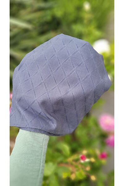 FRESCO SCARFS Petrol Blue Bamboo Jacquard Women's Hijab Hijab - Scarf 11