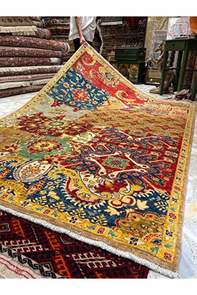 RD RAMAZAN DAĞ EL HALI SANATI El Dokuma Afgan Halısı Pamuk Saçak Üzerine Yün ...