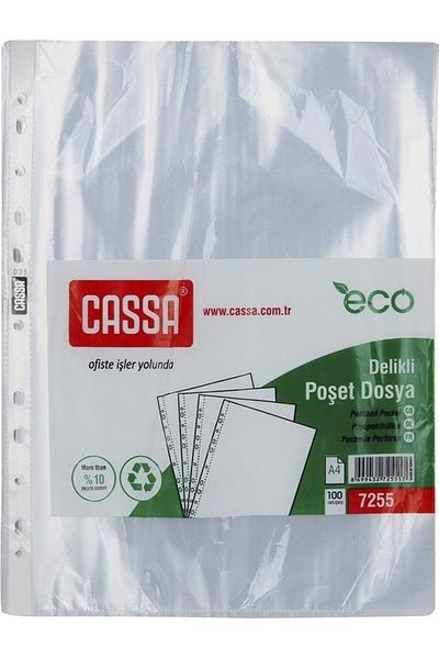 Cassa Brand: Pouch File Eco 30 Micron 5 Packs of 100 (500 Pieces) Category: Files