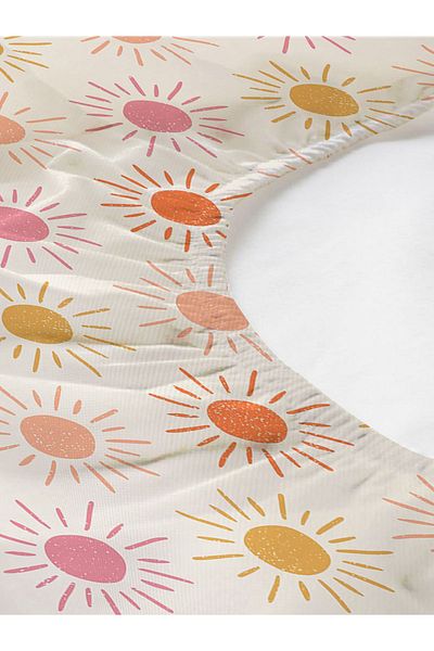 Evmila Sun Patterned Printed Single Elastic Sheet Set