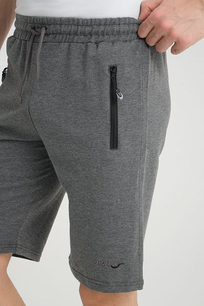 RDR-X Men's Anthracite Gray 2-Piece Bermuda Combed Cotton Shorts Pack