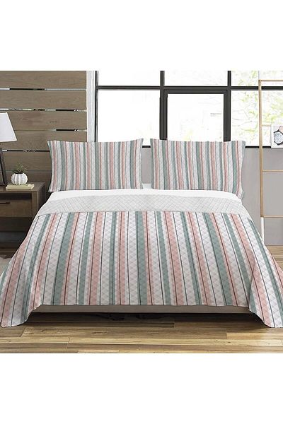 Evmila Modern Pattern Double Printed Pique (200x220 Cm) Colorful