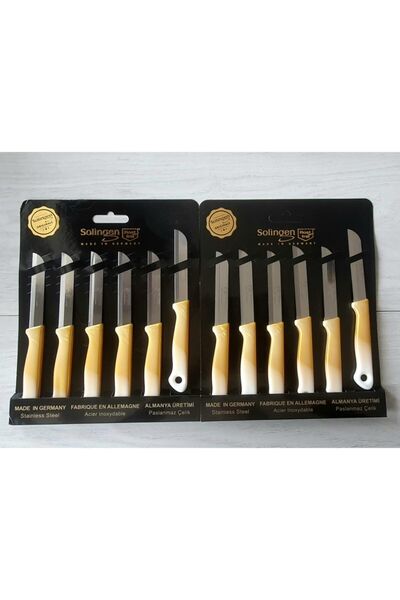 Solingen Dore Ebruli Tırtıklı Meyve Bıçakları 12 Li Orjinal Damgalı Kutusunda