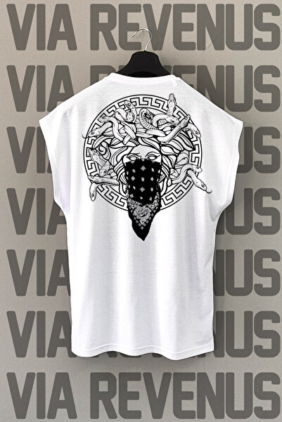 Vordevia Αθλητικό μπλουζάκι με στάμπα White Medusa Back