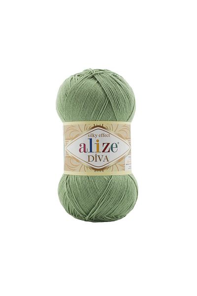 Alize Diva Knitting Yarn 852 Πράσινο Τσάι (5 Τεμάχια)