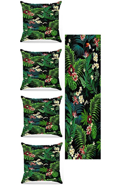 fdm desıgn طقم غطاء وسادة مزخرف بتصميم مخصص مطبوع على الوجهين مكون من 5 قطع