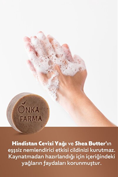 OnkaFarma Onka Farma Vanilya & Tarçın Doğal Sabun 100 gr Cilt Detoksu Arındırıcı Yenileyici Katı Sabun