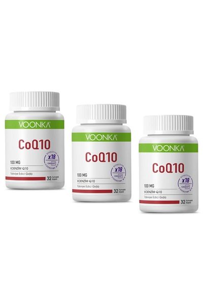 Voonka Coq10 100mg - 32 Capsules 3 Pack