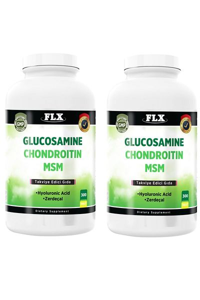 FLX Glucosamine Chondroitin Msm Hyaluronic Acid Turmeric 300 Tablets x 2 Box