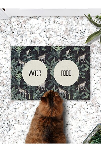 Patipeti Jungle Leopard Cat Dog Food Training Mat and Feeding Mat