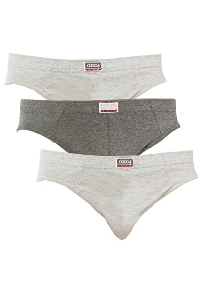 Öztaş Underwear 1120-f Erkek 3'lü Gri Antrasit Slip