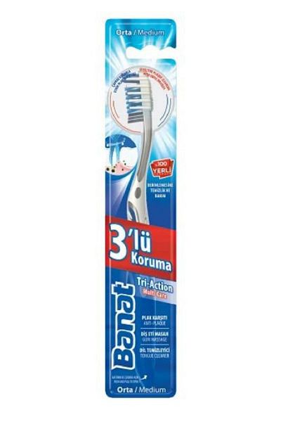 Banat Banat Toothbrush Tri Action, Medium