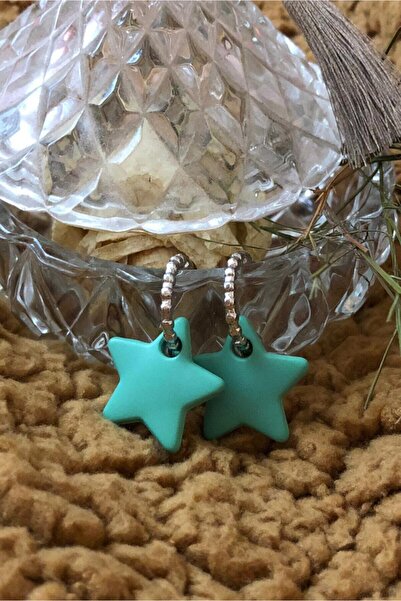 Leerybee Water Green Color Antiallergic Star Earrings