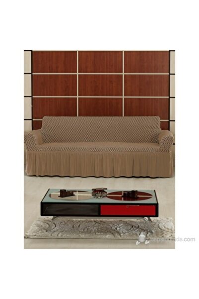 Altınkoza Petek Çekyat Koltuk Örtüsü (3-3) Bej