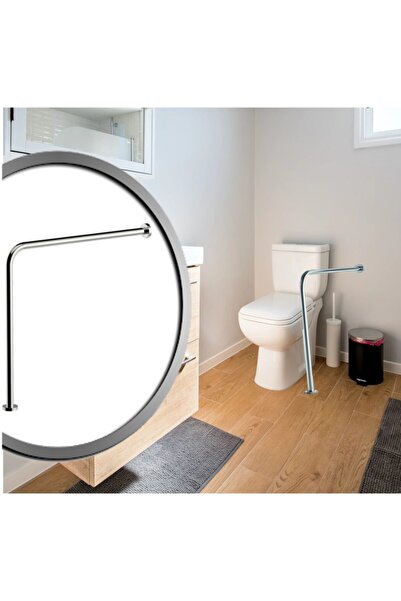 LaMiaSeta Dpp Engelli Tutunma Barı L Tip Klozet Yanı 75x75 Sabit