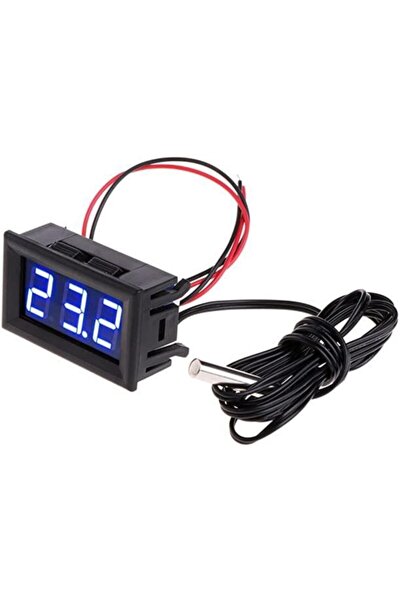 Motorobit 12v Termometre Su Geçirmez Sıcaklık Sensörü - Mavi
