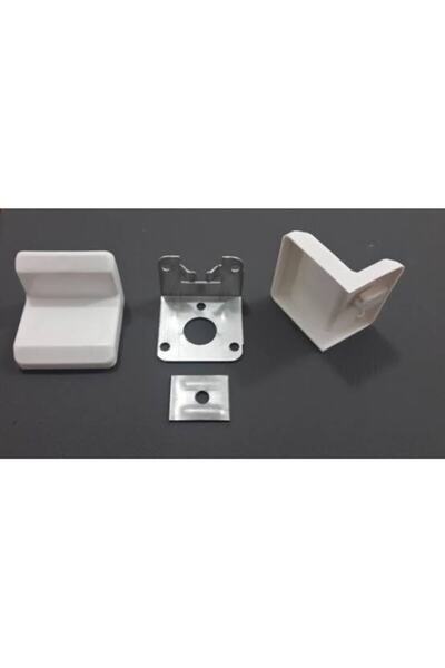 ARON Mutfak Dolabı Askı Elemanı - Mobilya Dolap Duvar Montaj Aparatı Beyaz (4 Adet)