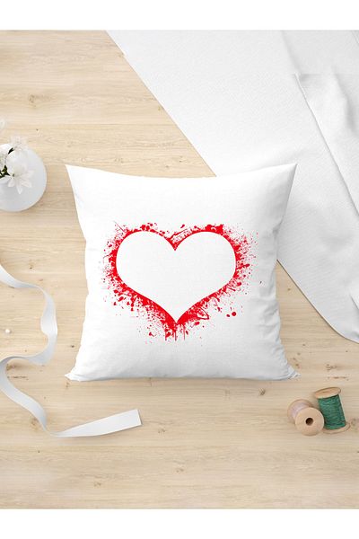 Panorama Ajans Love Heart Sweetheart Special Design Μαξιλαροθήκη για Καλύτερους Φίλους