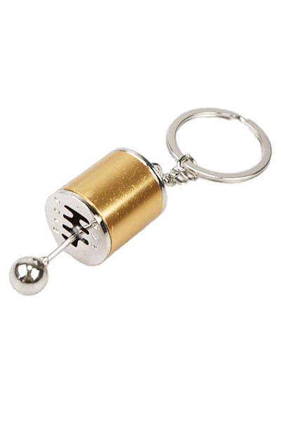 Buffer 2 Pcs Moving Car Shift Keychain Manual Shift Gear Shifter Knob Metal Keychain