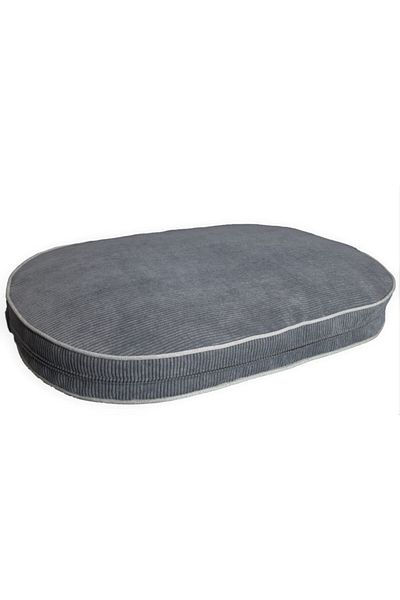 viscopet Luxury Visco Filled Zippered Washable Ellipse Cat Dog Bed Xl-70x100x10cm Smoke Color
