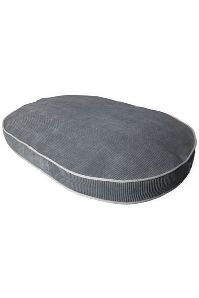 viscopet Luxury Visco Filled Zippered Washable Ellipse Cat Dog Bed Xl-70x100x10cm Smoke Color