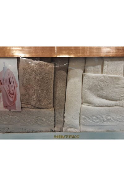 Minteks Mınteks Anatolıa Ağva 6'lı Aile Bornoz Seti