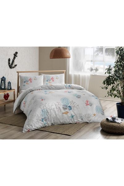 Taç Σετ Παπλωματοθήκη Coral Turquoise Διπλό Σετ Παπλωματοθήκη