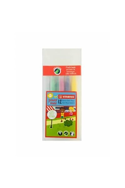 Stabilo 12 Renk Jumbo Keçeli Kalem Seti - Plastik Kutulu Kalın Uçlu