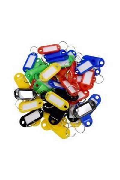 Lider Pack of 10 Key Chains with Plastic Tags 5171177   I2503