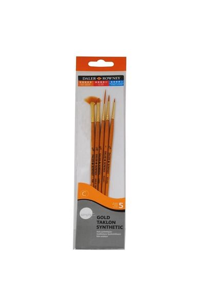 Daler Rowney Simply Gold Taklon Synthetic Σετ πινέλων 5 τεμαχίων Κωδικός:500
