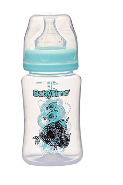 Babytime Bt075 Silikon Uçlu Geniş Ağızlı Pp Biberon 250 Ml - Yeşil