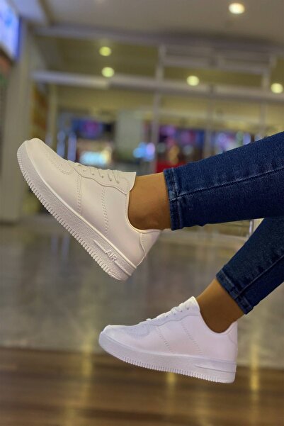 ZBCLUB Unisex White Skin Leather Sneaker Shoes 1150