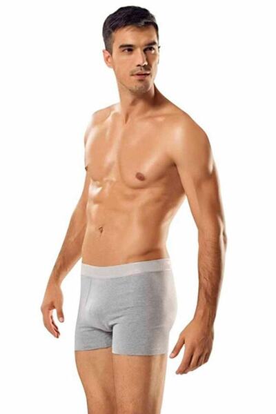 Tutku New Season Ανδρικό γκρι ελαστάν μπόξερ - Lycra 3 Pack