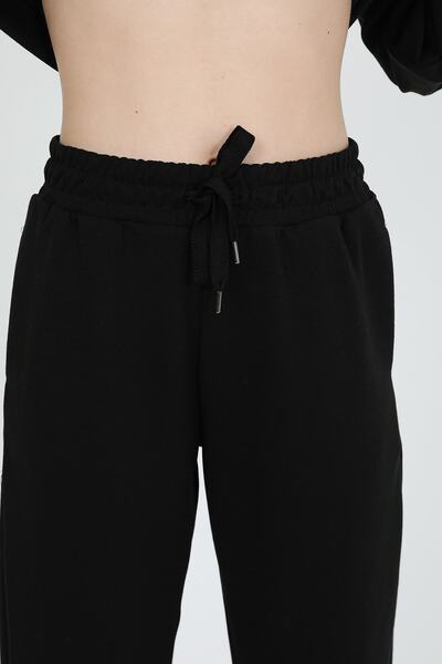 John Frank Kadın Comfy Siyah Jogger Pantolon