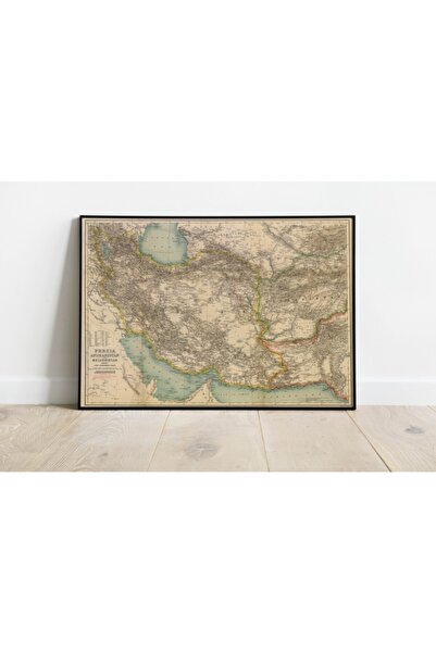 Pegziz 60x90cm Ιράν Χάρτης Καλλιτεχνική Διακόσμηση Τοίχων Αφίσα