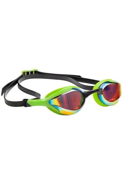 Mad Wave Alien Rainbow Swimming Race Goggles Green/Black