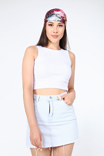 AFŞAR MODA White Crop Blouse