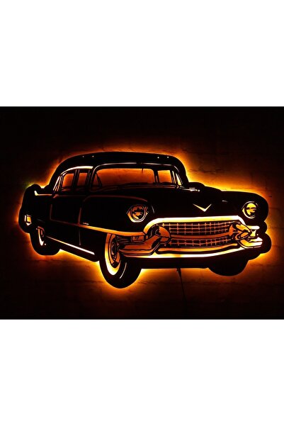 MF TASARIM Rgb Kumandalı Araba Belair 56' Chevrolet Led Işıklı Ahşap Mdf Deko...