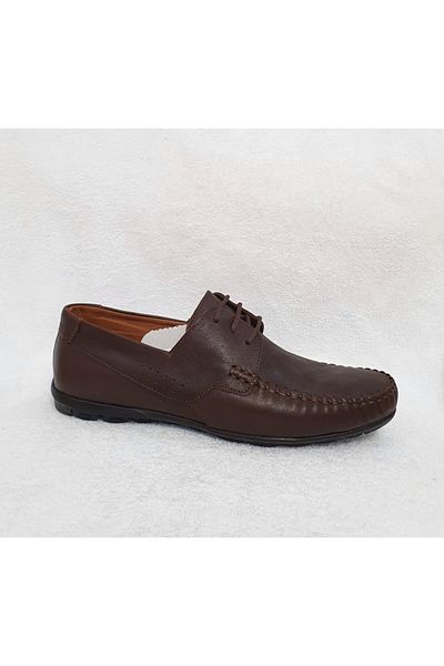 DUFAS Genuine Leather Brown Men's Shoes