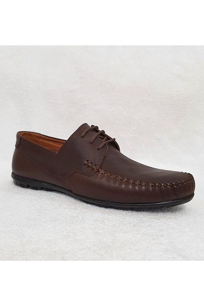 DUFAS Genuine Leather Brown Men's Shoes