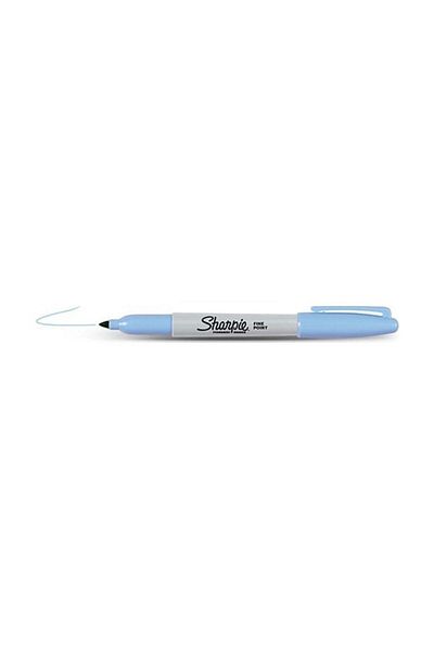 Sharpie Fine Permanent Round End Light Blue 2 Pieces