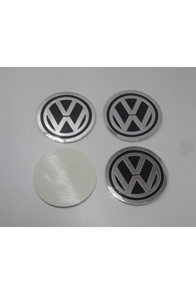 Volkswagen Jant Göbeği Etiketi 90mm Çap Siyah