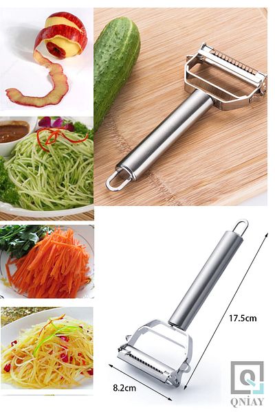 QNİAY Practical Stainless Steel Turbo Julienne Fruit Vegetable Peeler Cutter Chopper