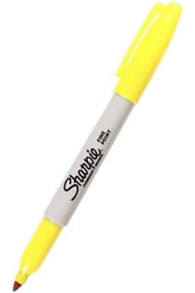 Sharpie Permanent Fine Round End Dark Yellow 3 Pieces