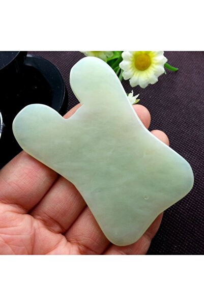 Fulia Yeşim Taşı Gua Sha Doğaltaş Masaj Aleti Yüz Vücut Cilt Bakımı