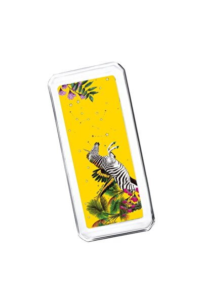 VİTELLİ Wonderland Yellow Zebra Patterned Glass Plate