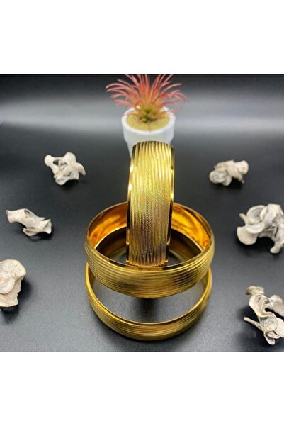 barisiva gold 22 Ayar Altın Kaplama Kadın 2 cm Eninde Bilezik Modeli Adet Fiyatıdır