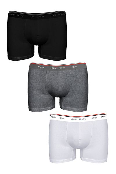 John Frank Men's Basic Bright 3-pack Boxer