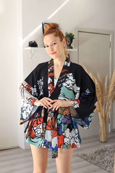 VOLT CLOTHİNG Černé kimono Yakuza